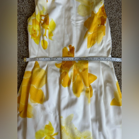 Calvin Klein White and Yellow Flower Dress - Picture 4 of 5